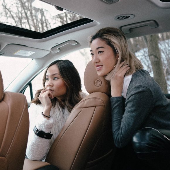 Always keeping a lookout, especially with the gorgeously shaped windows and moonroof in the Buick Enclave.
