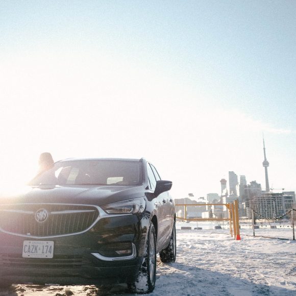 Exploring the city with this beautiful Buick Enclave.