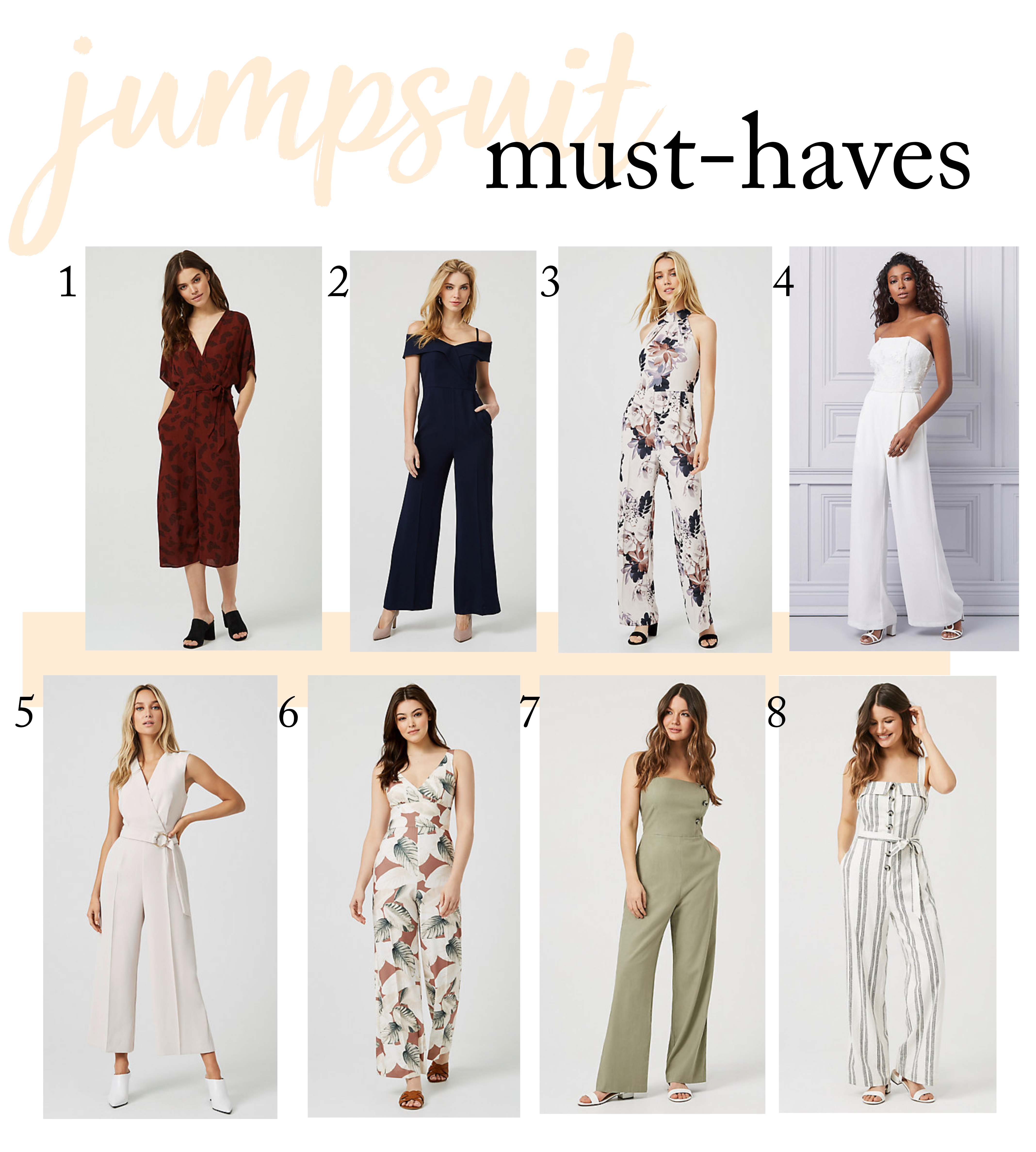 Jumpsuits Forever: 8 Must-Have Jumsuits